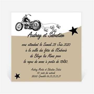 Faire part mariage motard