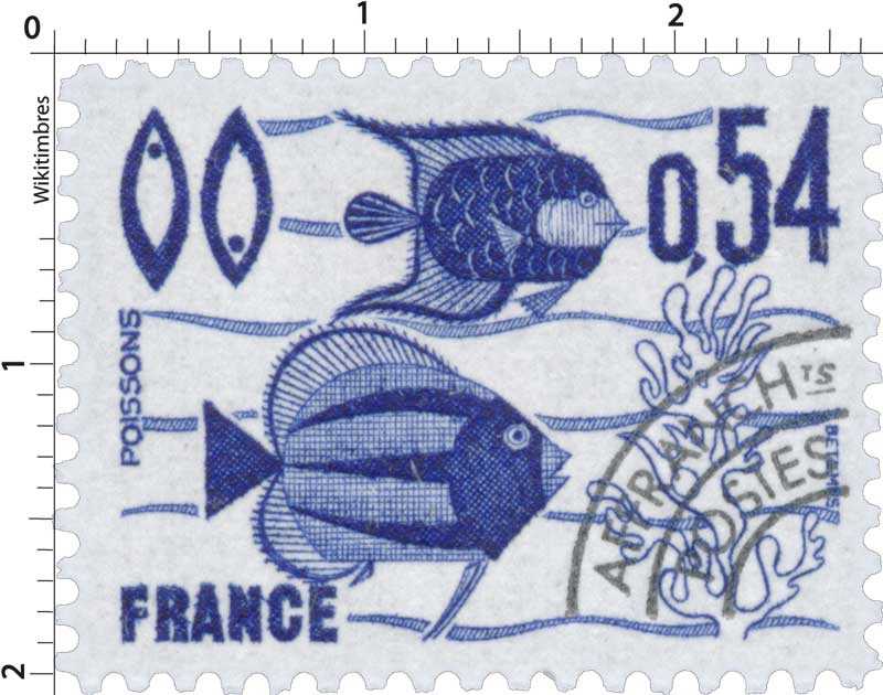 Points forts de la collection de timbres poissons pour l'éducation: